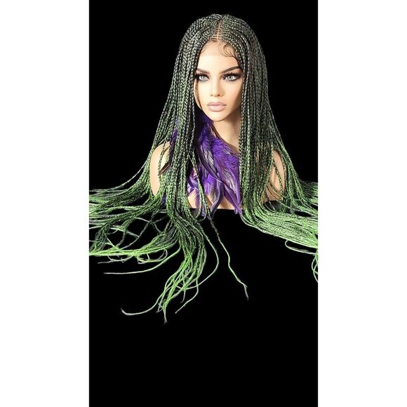 Braided wig 100% handmade, ombre wig, NWT exotic colors absolutely beautiful - Picture 8 of 10